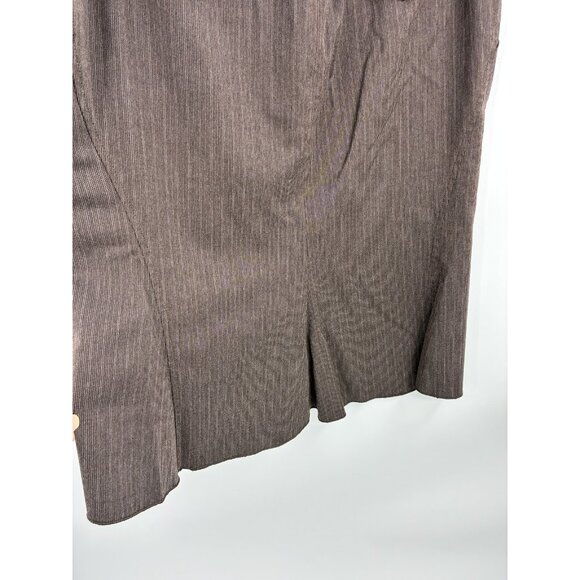 BCBGMAXAZRIA Womens Size 12 Brown Pencil Skirt Career Office Work Wear Pockets - Picture 4 of 6